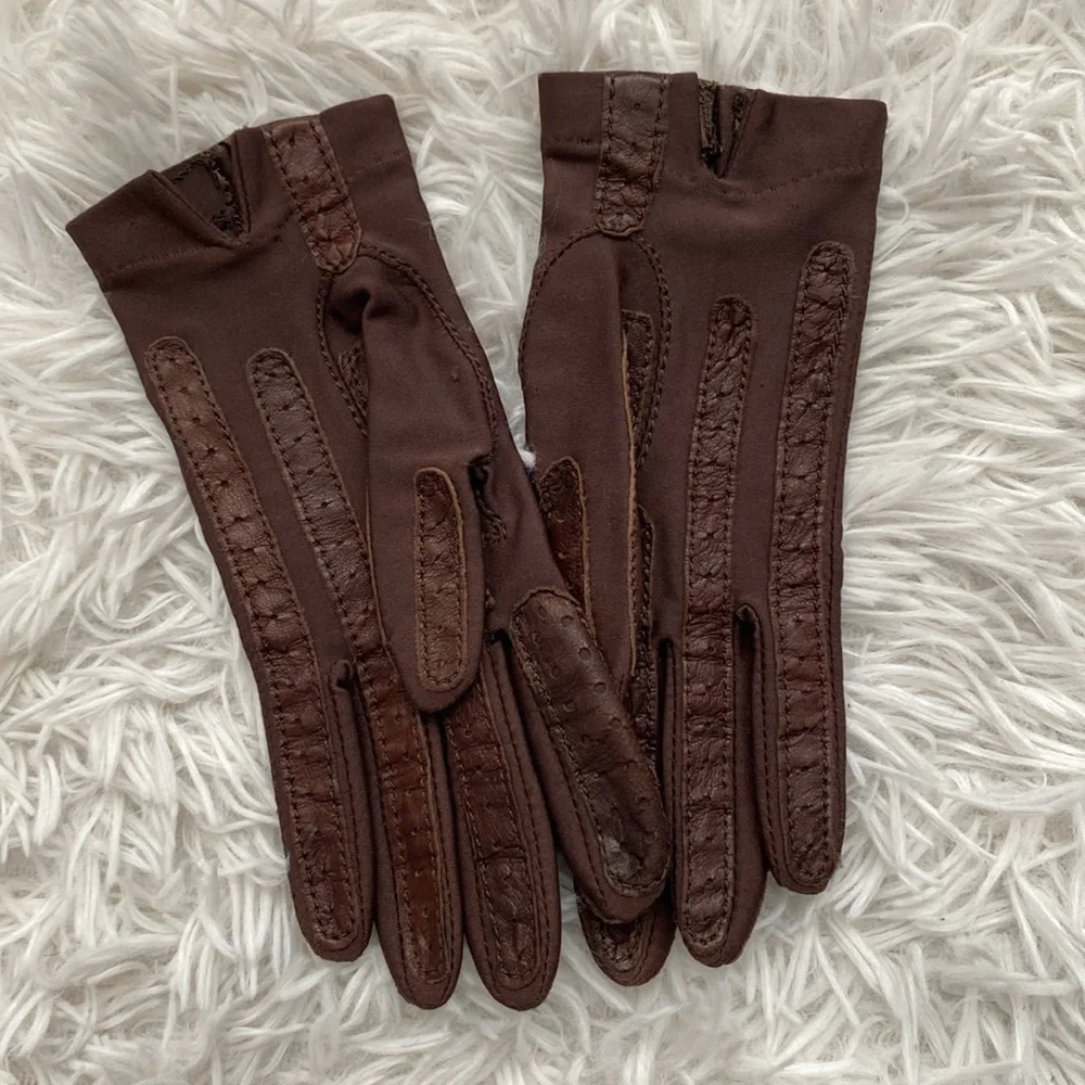 Isotoner vintage brown driving gloves - Picture 2 of 8